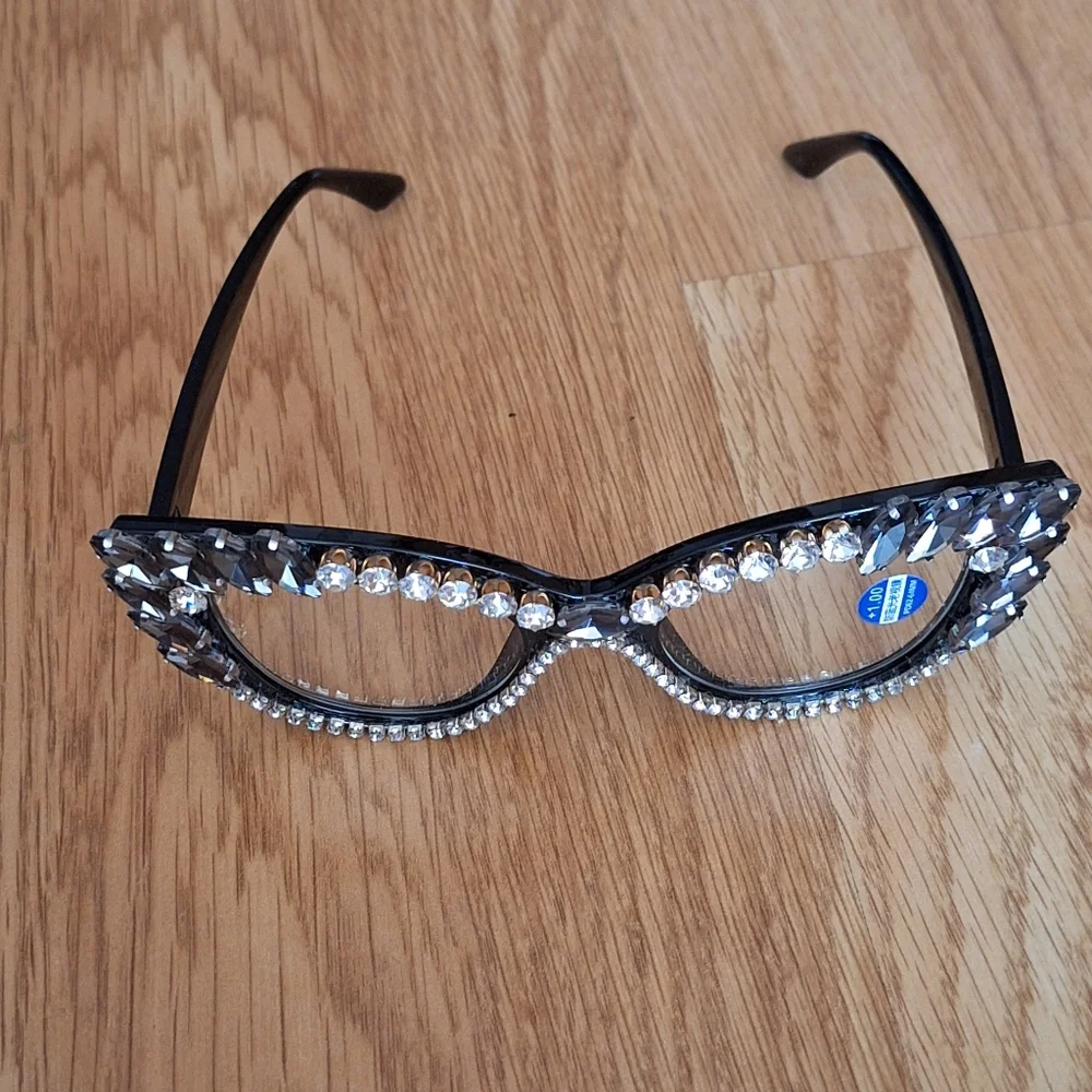 Rhinestone Reading Glasses New +1.00